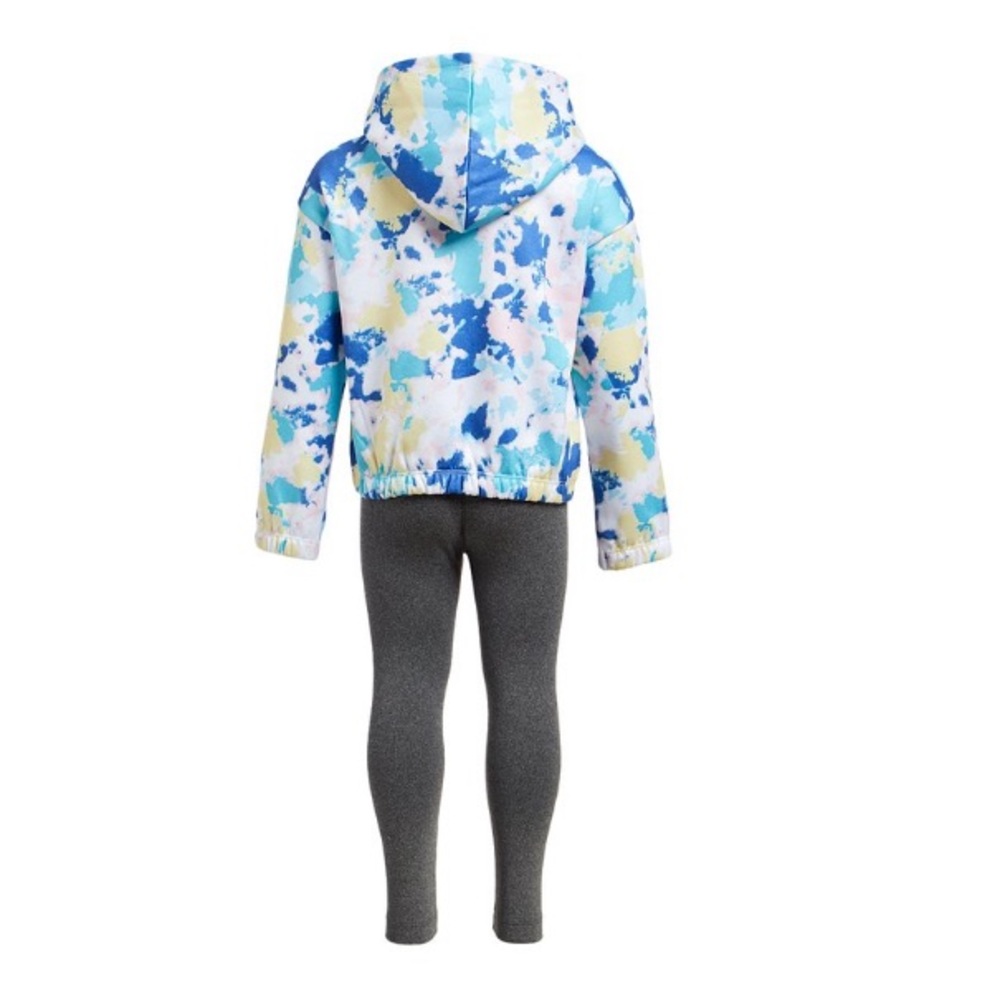 Teal Queen Tie-Dye Hoodie & Gray Leggings - Toddler